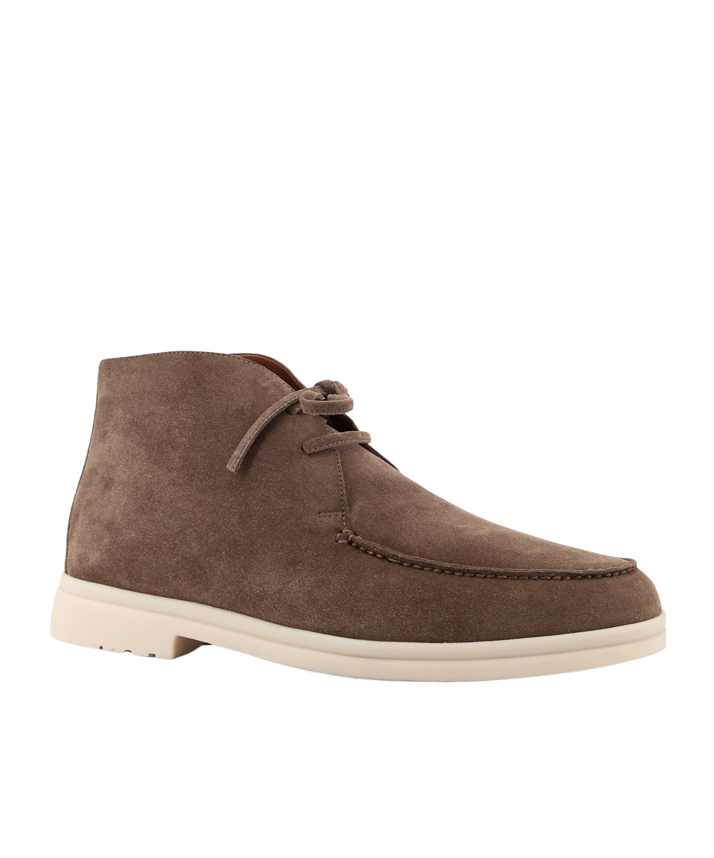 Loro Piana Men Walk And Walk Suede Lace-up Shoe In Brown