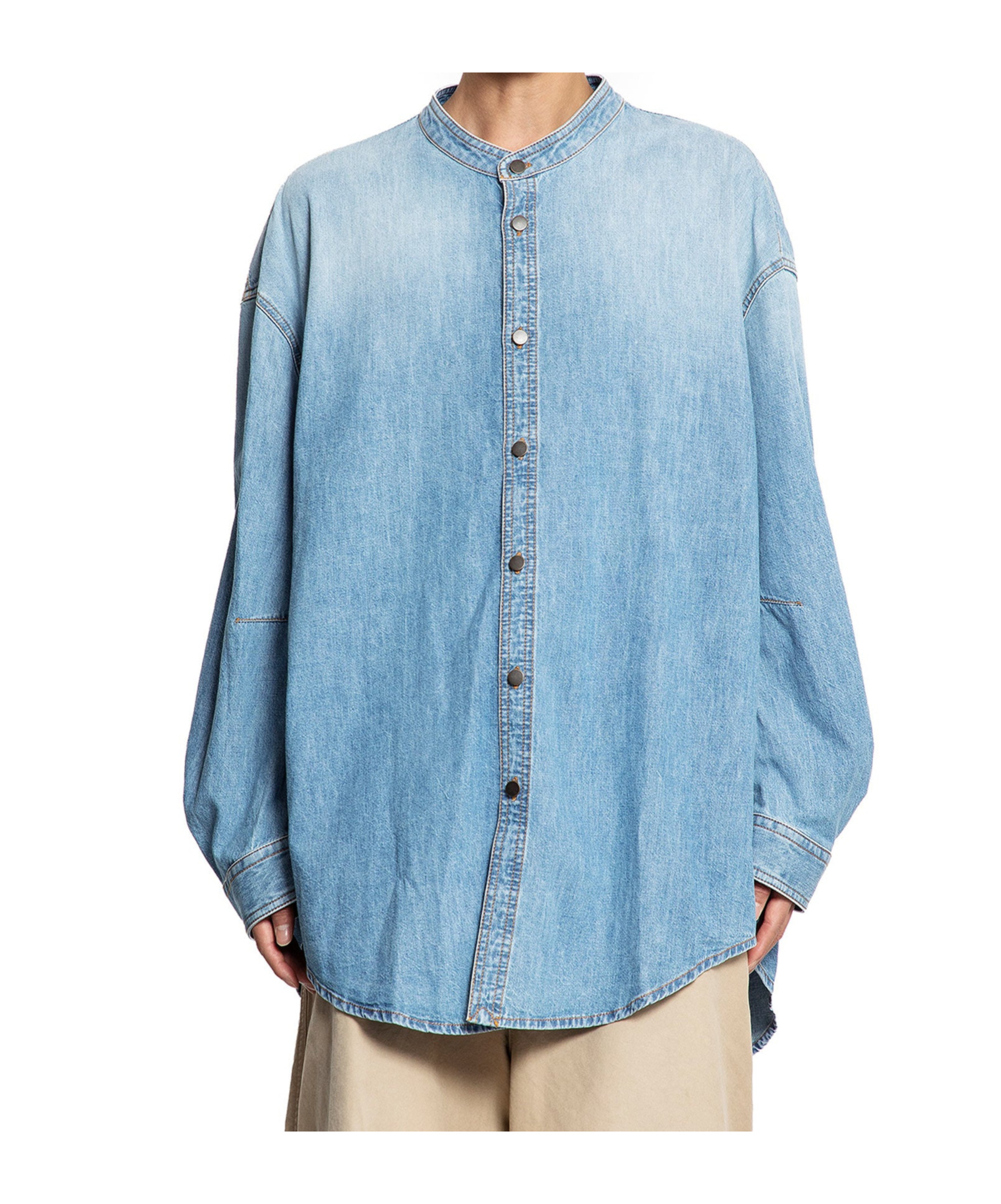 Hed Mayner Oversized Denim Shirt In Multi