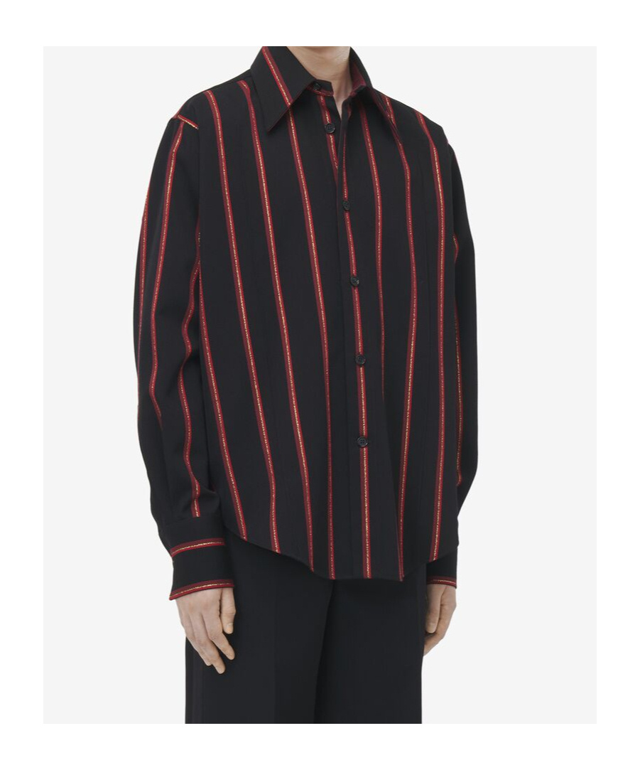 Alexander Mcqueen Striped Shirt In Black