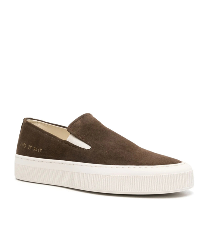 Common Projects Round Toe Flat Shoes In White