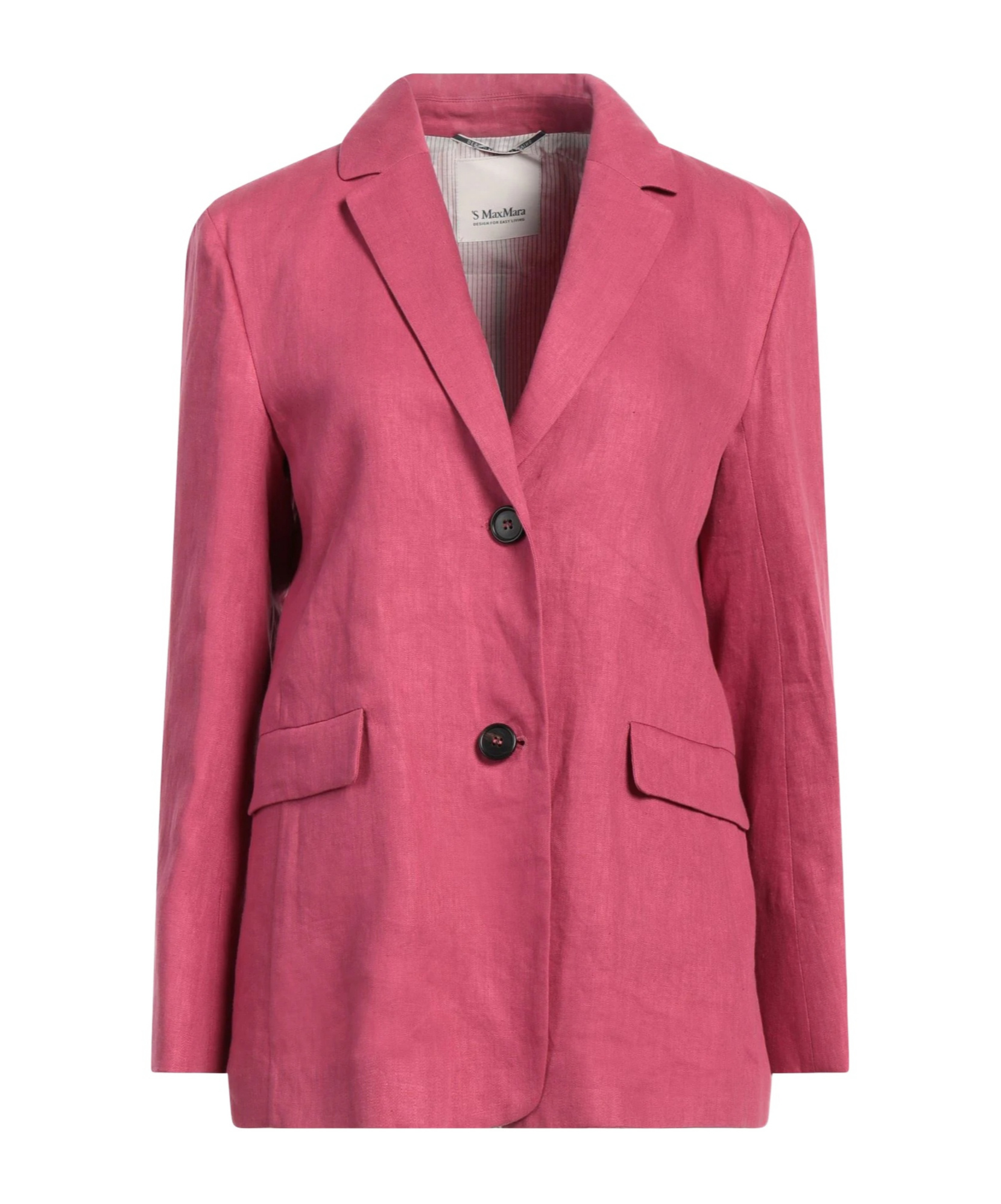 Max Mara Minimalist Single- Blazer In Magenta