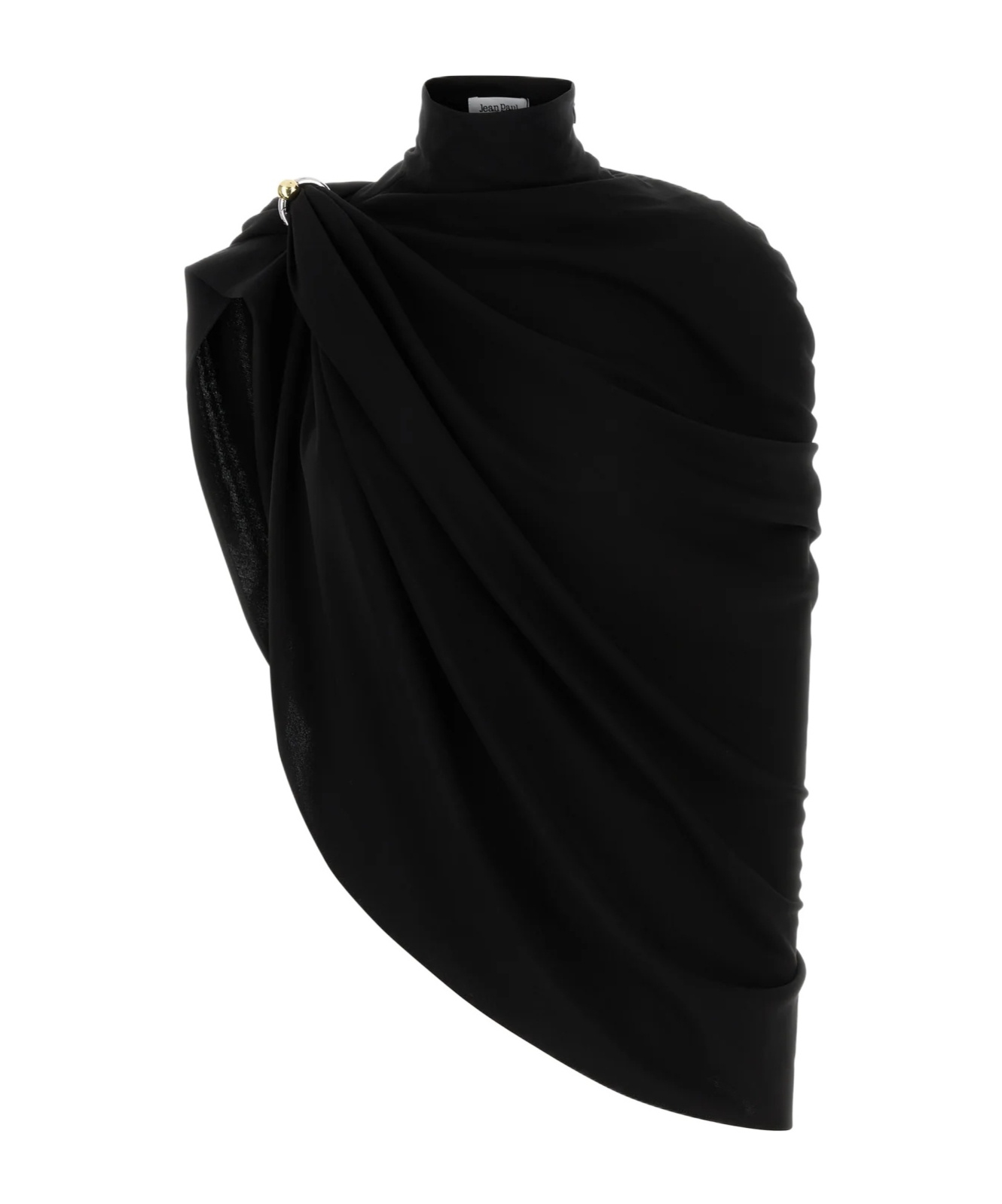 Jean Paul Gaultier Draped High Neck Sleeveless Top