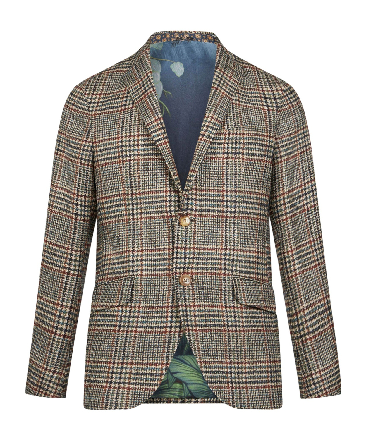 Etro Blazer In Beige Linen And Cotton Blend Men In Multicolor