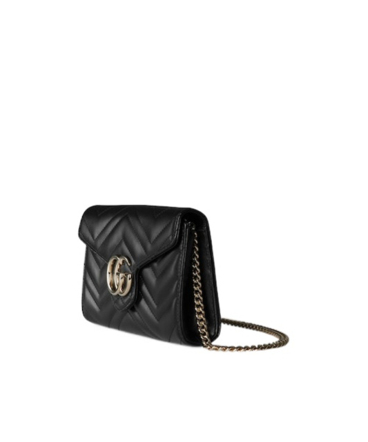 Gucci Gg Marmont Wallet On Chain In Black