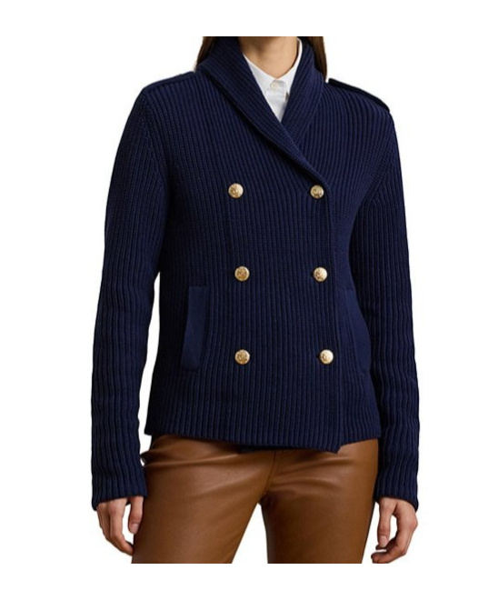 Polo Ralph Lauren Double-breasted Casual Jacket In Black
