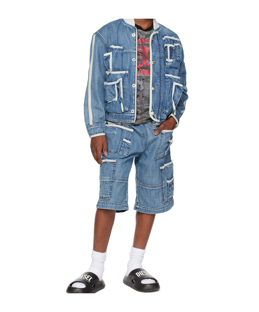 Diesel Jschut-j Denim Jacket In Blue