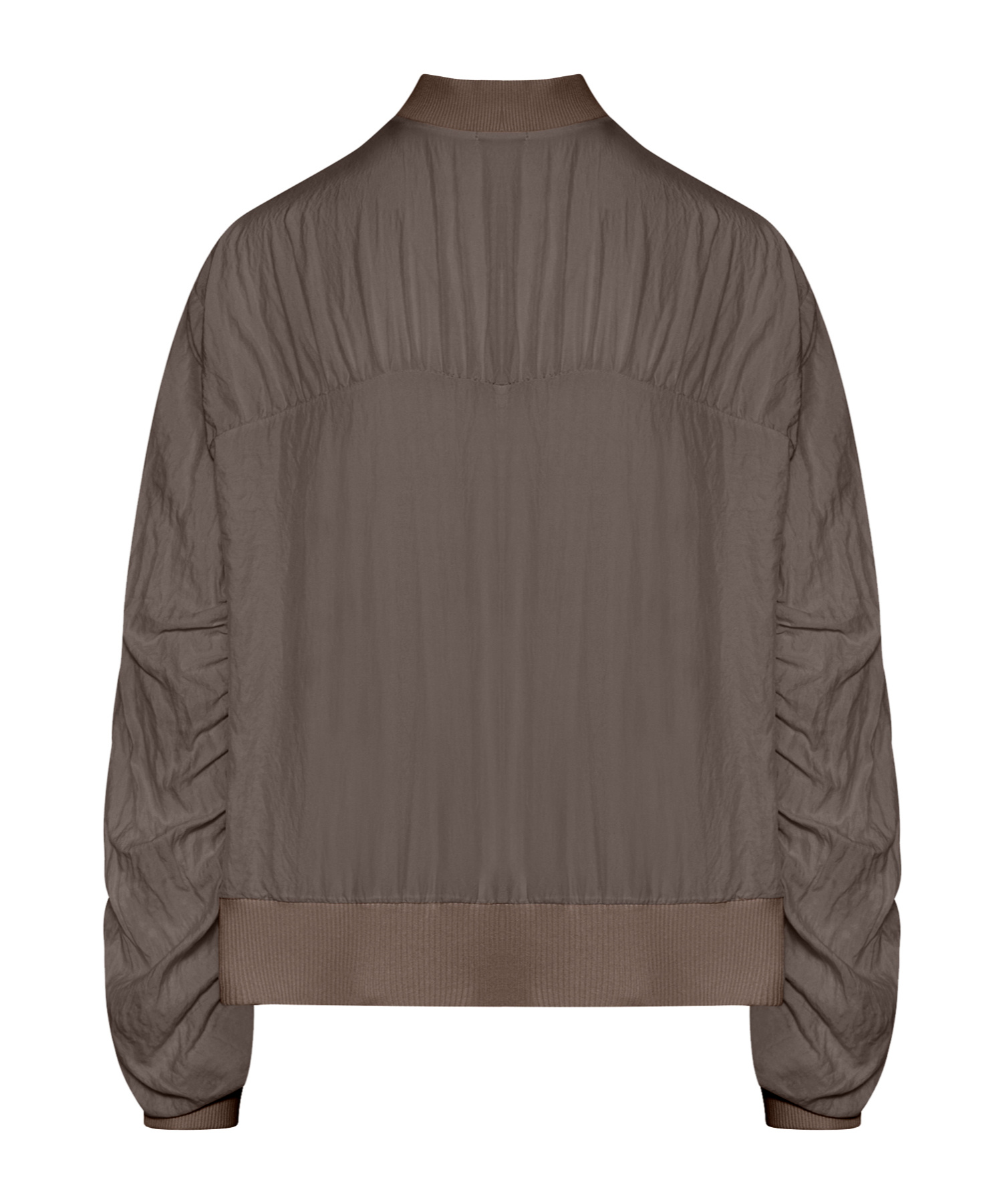 Transit Silk Blend Blouson In Brown