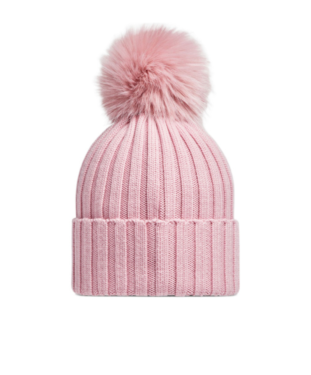 Moncler Wool Beanie In Pink