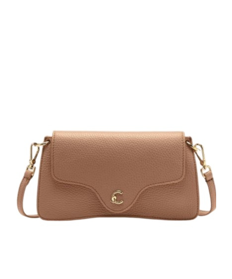 Coccinelle C-me Flip Shoulder Bag In Brown