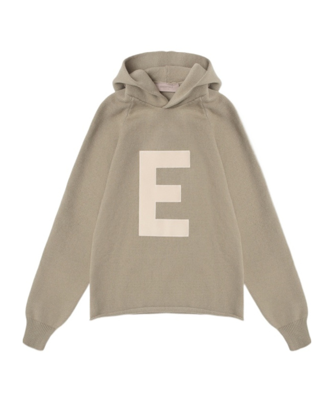 Essentials Slogan Pullover Hoodie In Nude