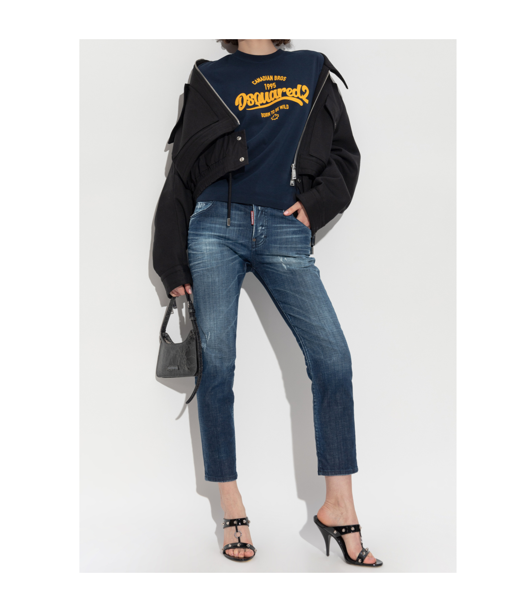 Dsquared2 Belt Loop Jeans In Blue