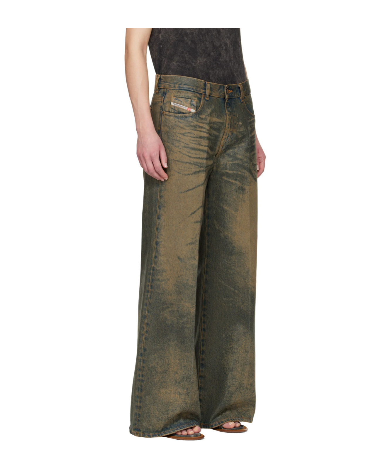 Diesel Belt-belt Loop Pocket Jeans In Black