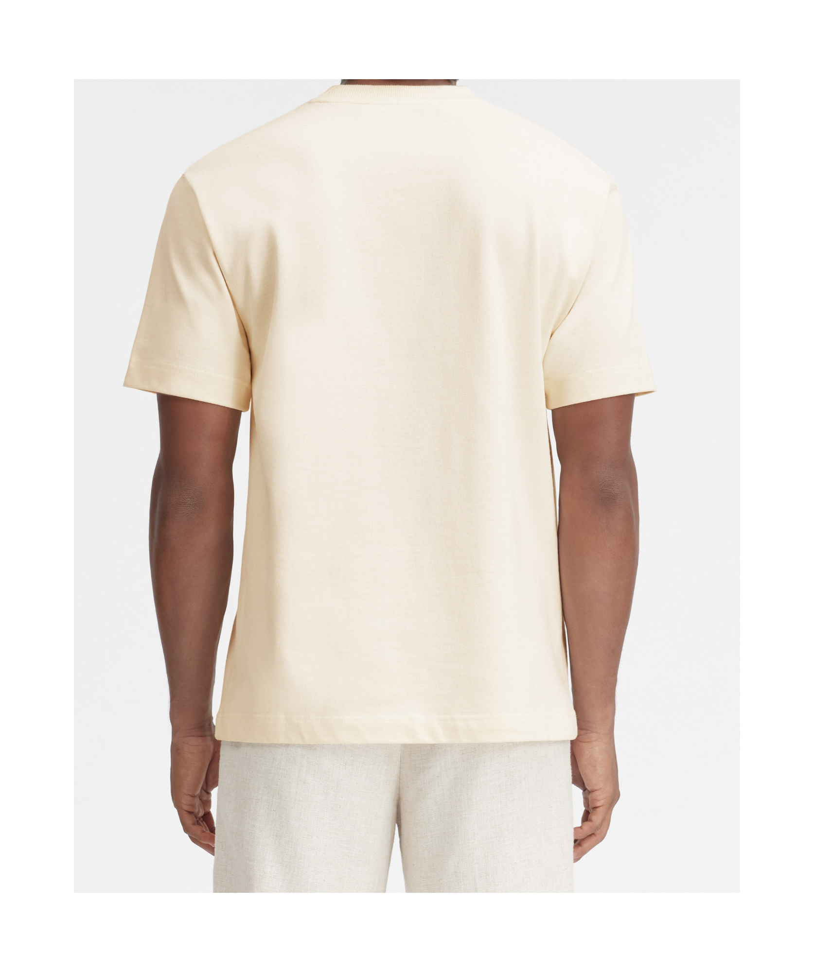 Jacquemus 'le T-shirt Gros Grain' Beige T-shirt With Logo Patch On The Front In Neutral