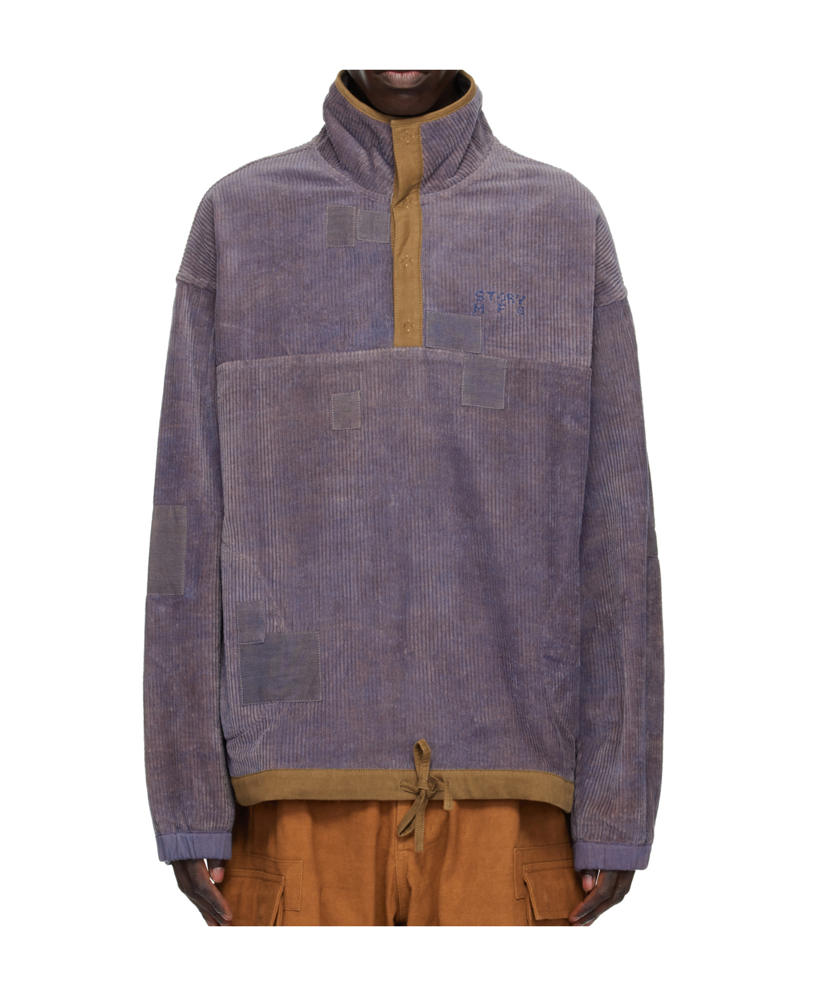 Story Mfg. Purple Polite Pullover Sweatshirt In Black