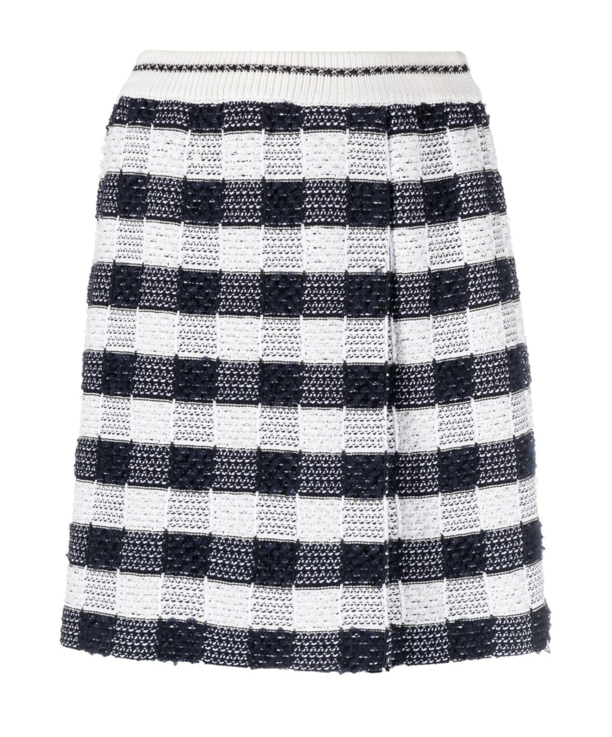 Thom Browne Gingham-check Jacquard Miniskirt In Black