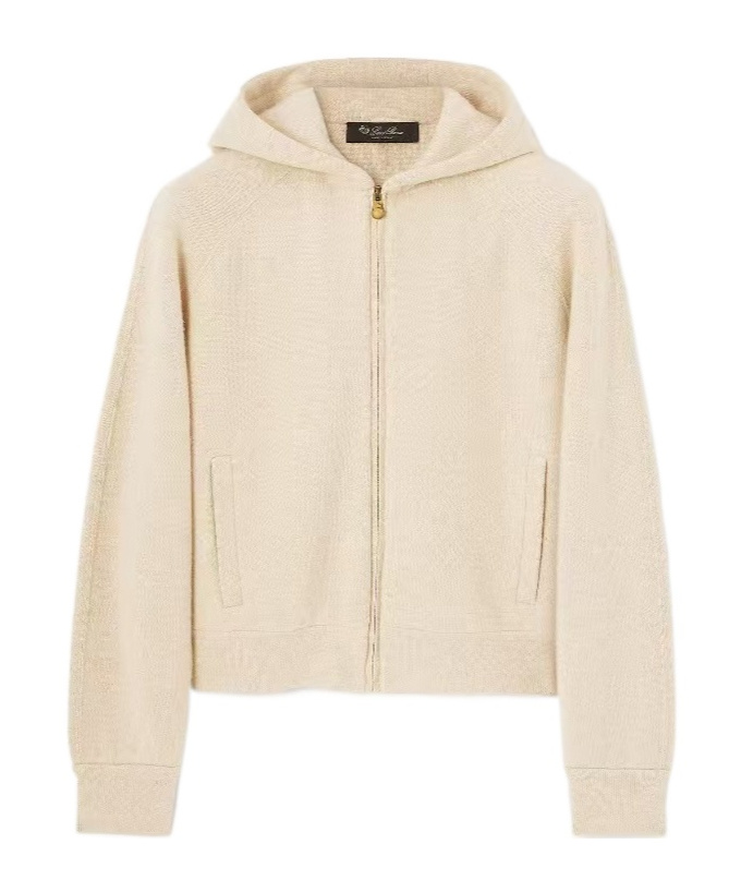LORO PIANA ZIPPERED HOODED SWEATSHIRT