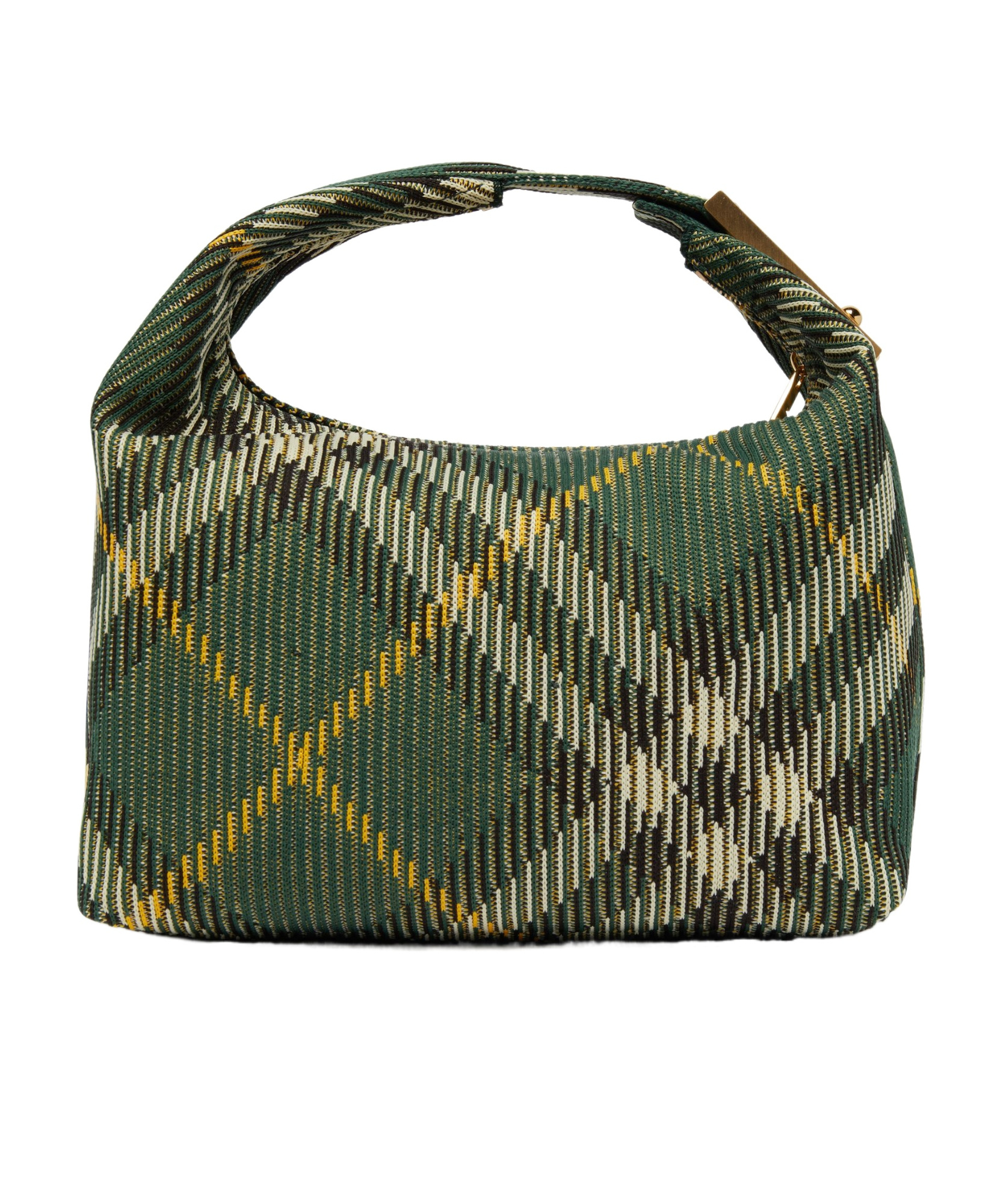 Shop Burberry Check Duffle Bag In Green
