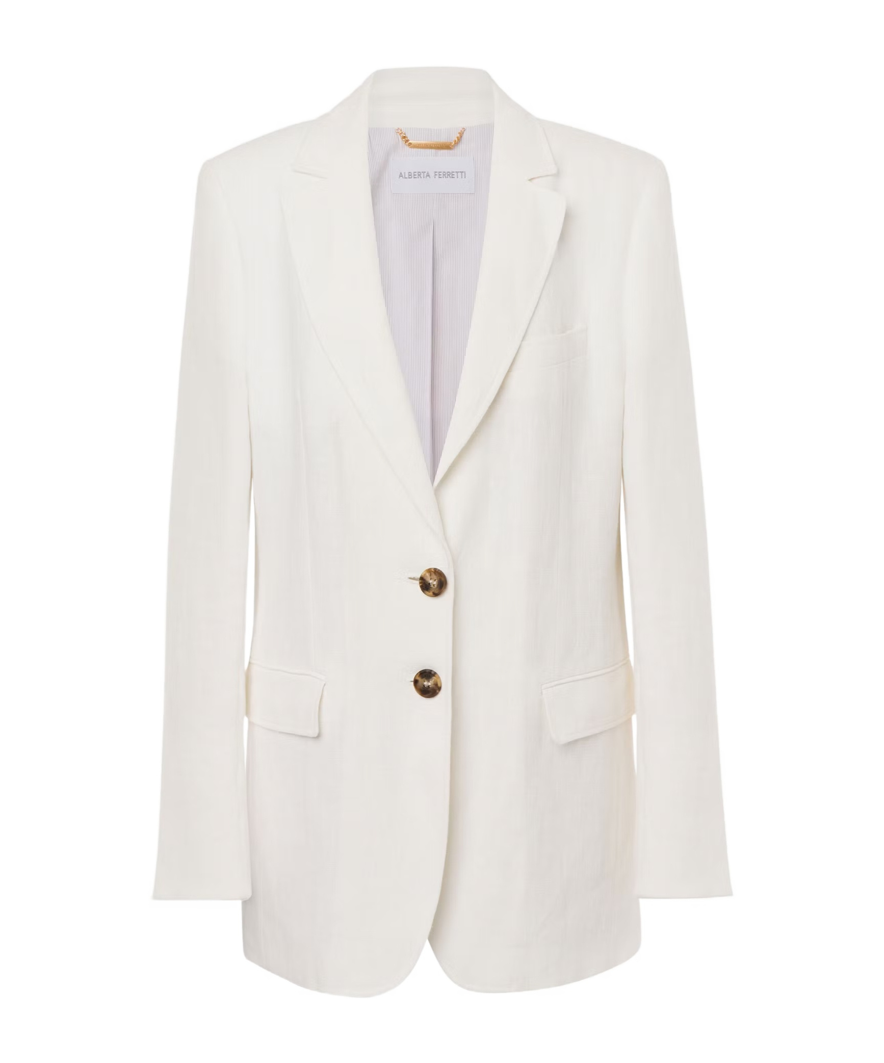 Alberta Ferretti Jackets Single-breasted Notched Lapels In Neutral