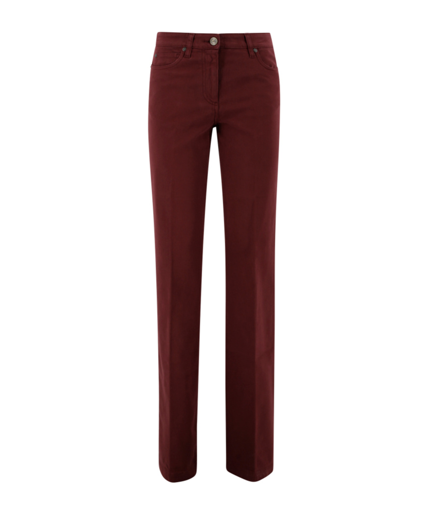 Etro Straight Leg Trousers In Red