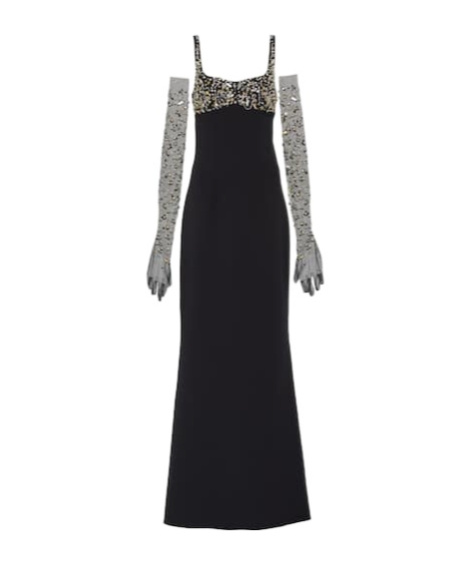 Safiyaa London Beatriz Embellished Gown In Black