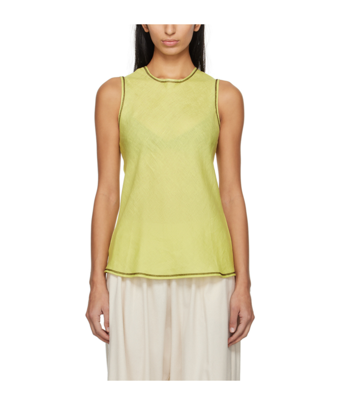 Baserange Contrast-sewn Vest In Multicolor