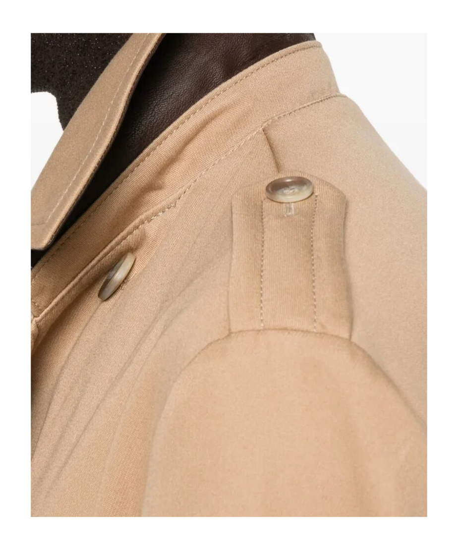 Tagliatore Double-breasted Belted Trench Coat In Brown