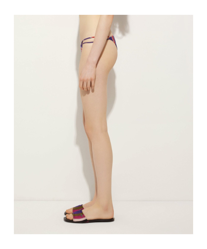 Pucci Labirinto Print V-cut Bikini Bottom In Multi