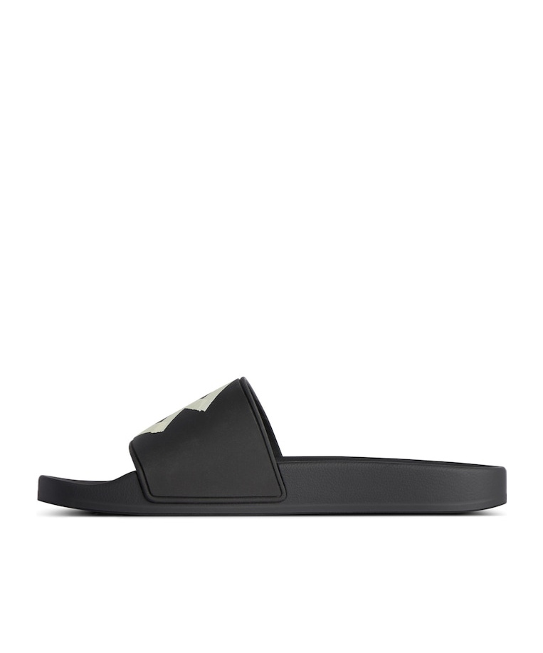 Balenciaga Slide Sandals With Open Toe And Flat Sole In Black