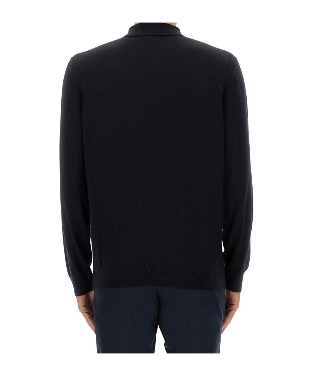 Hugo Boss Boss Camel Classic Knitted Polo With Three-button Placket In Black