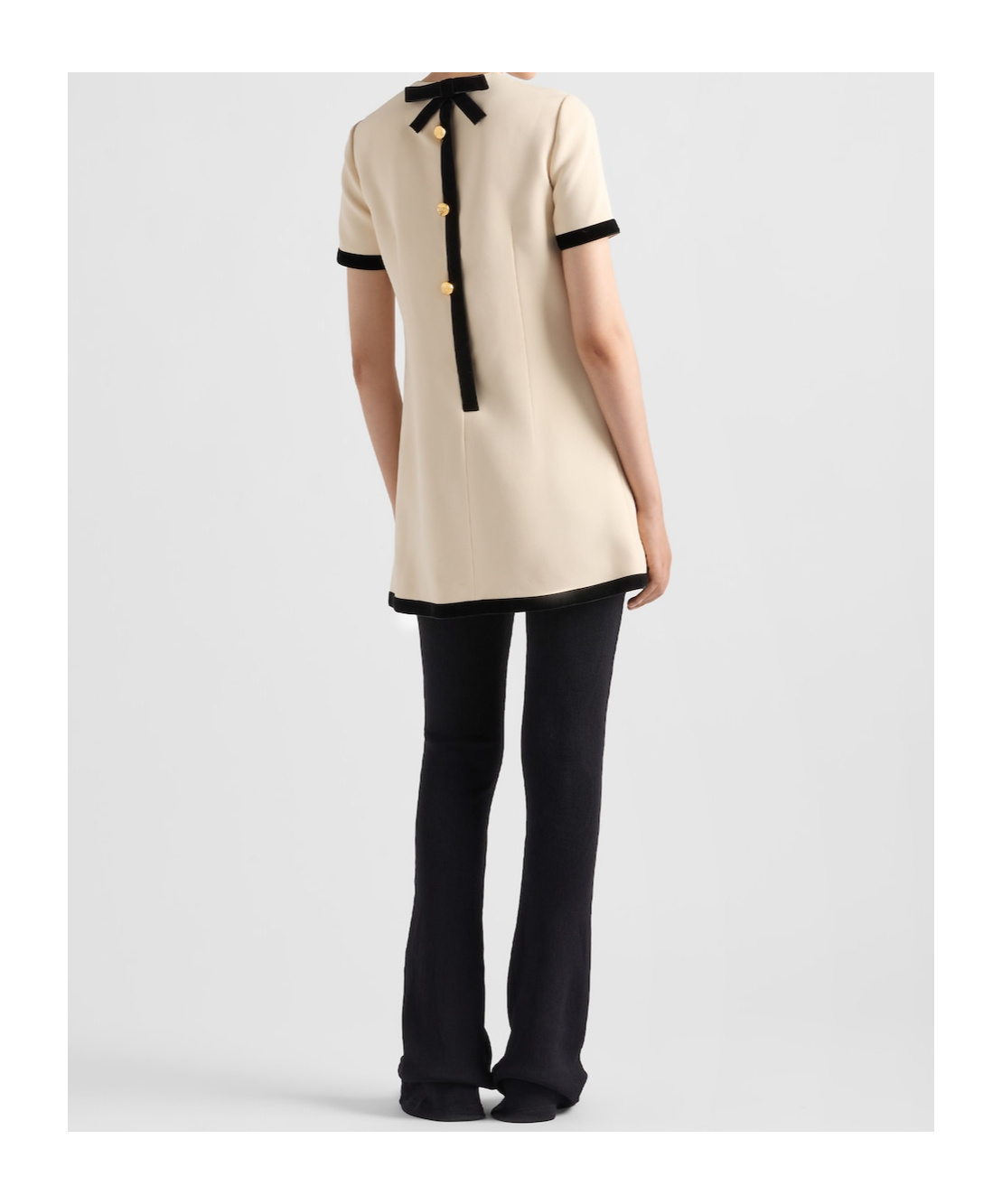 Shop Prada Sablè Mini Dress In Nude