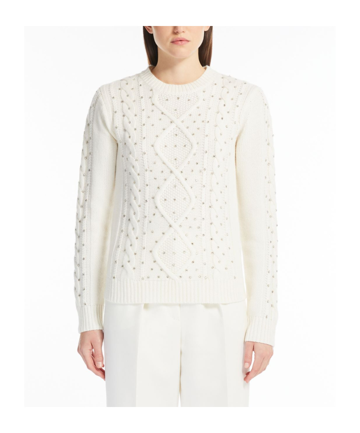 Max Mara Onde Sweater In White