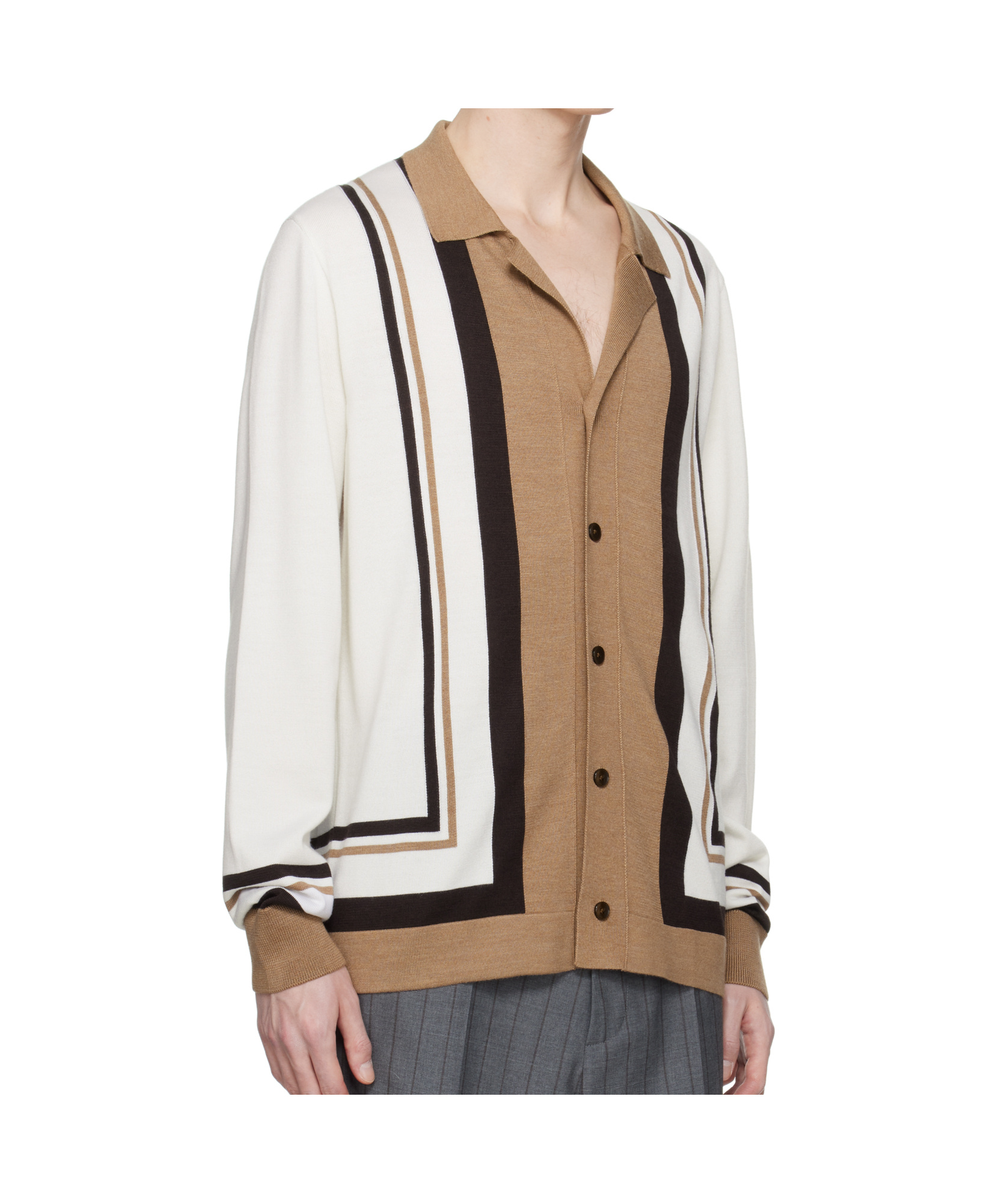 Dolce & Gabbana Logo Embroidery Cardigan Sweaters And Cardigans In White