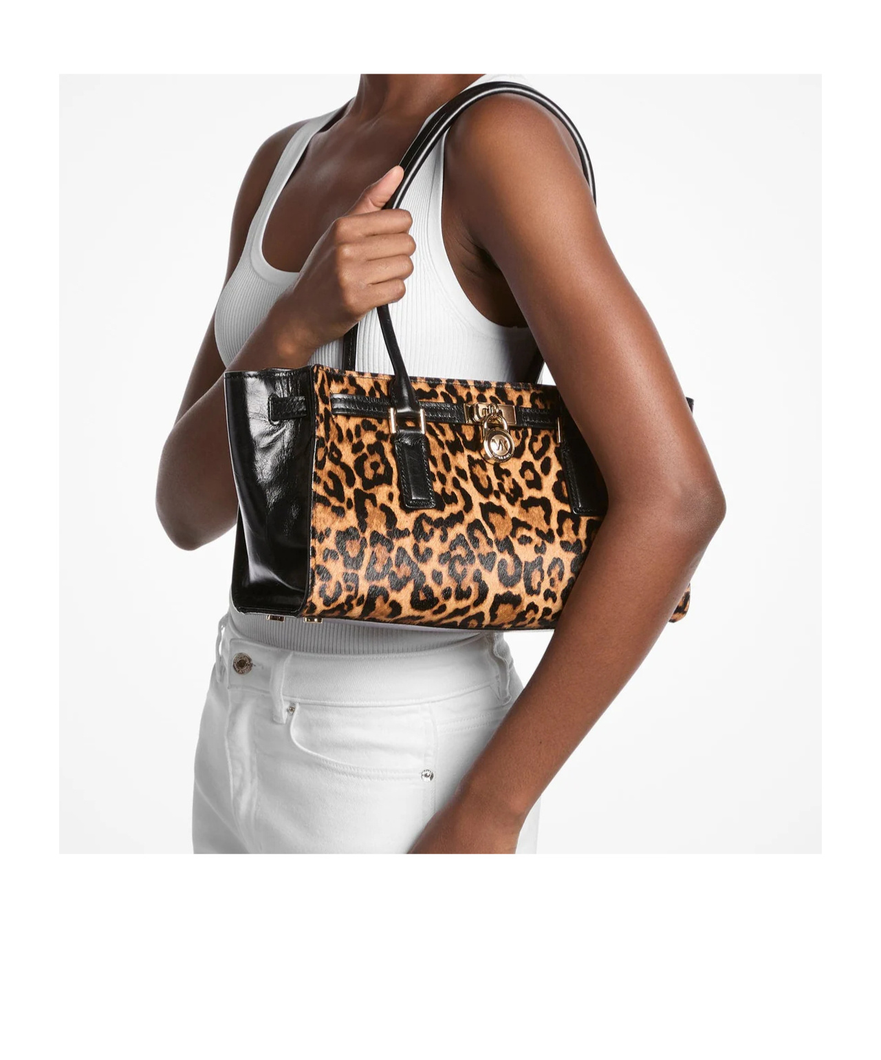 Michael Kors Sm Ew Shoulder Tote 30f5gnxt0h-706 In Animal Print