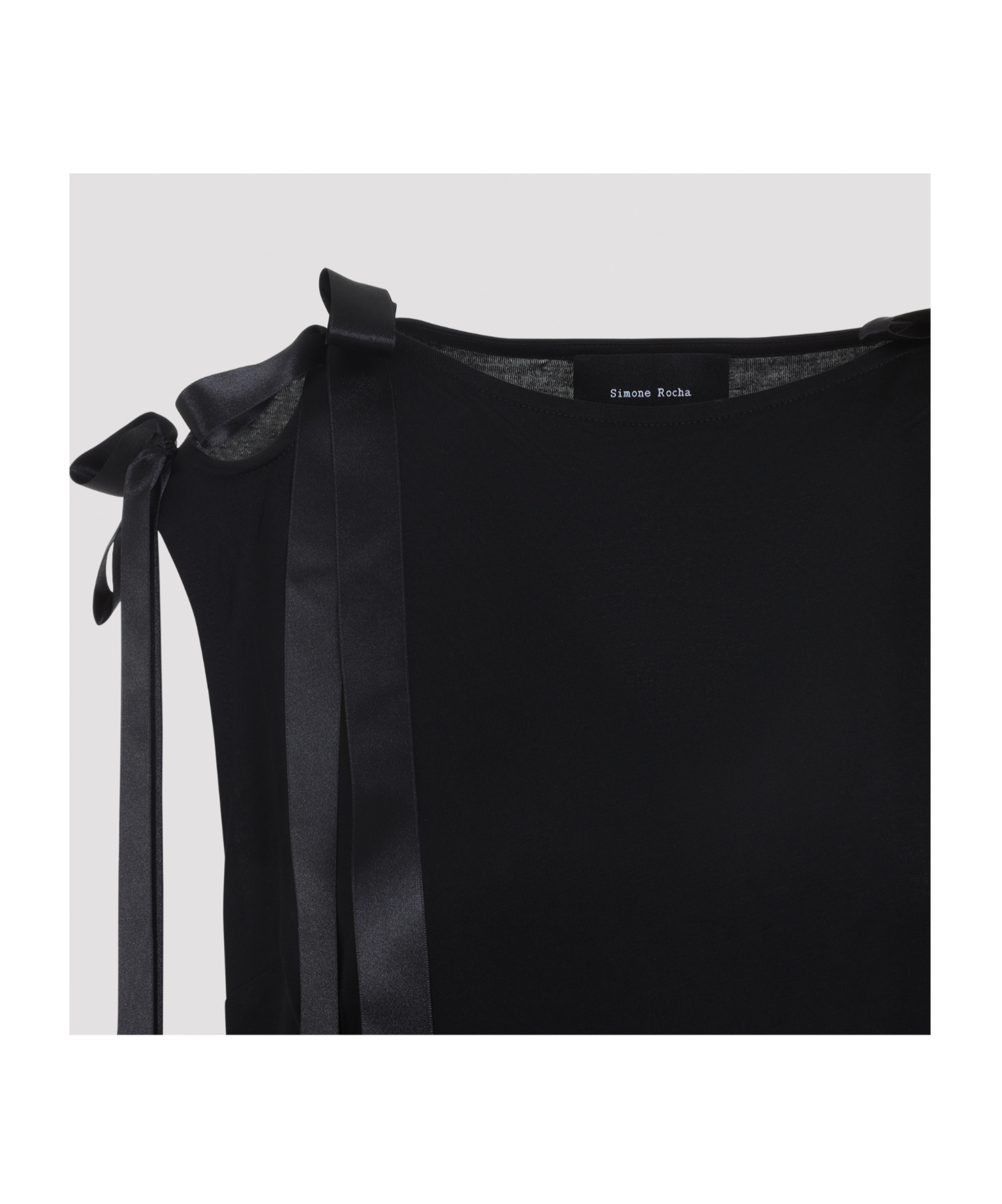 Simone Rocha Knee-length Dress With Bow Ribbon Detail In Black
