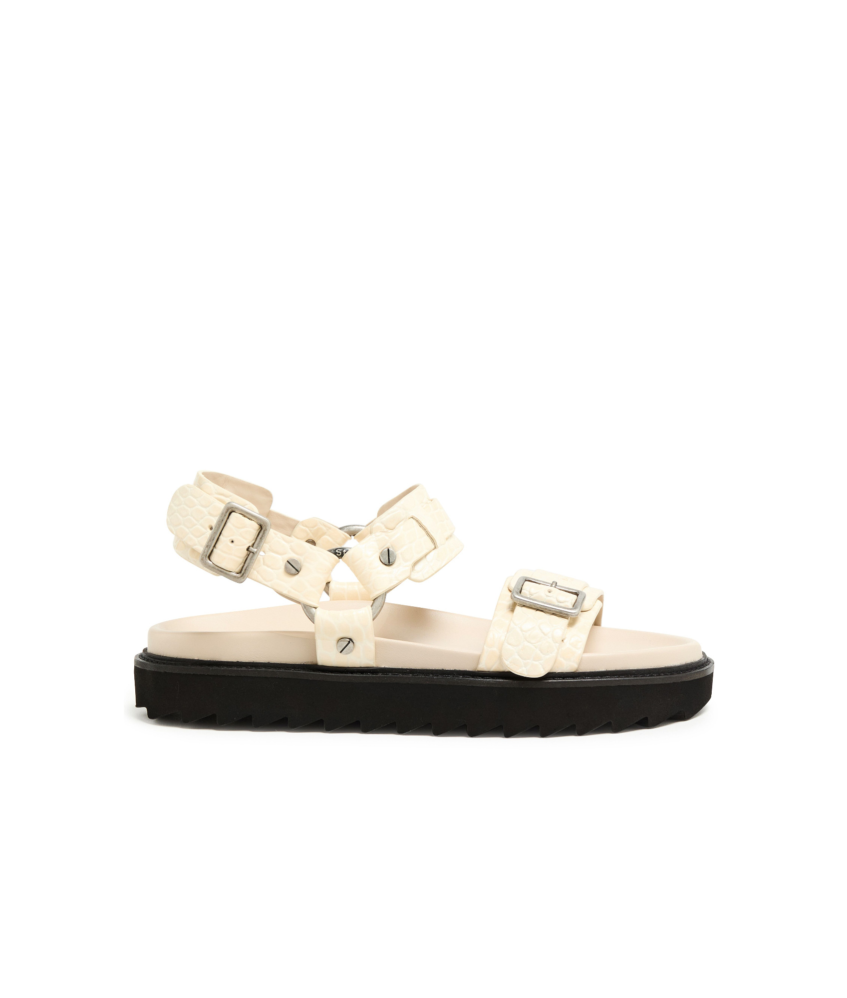 Shop Acne Studios Open-toed Flat Sandals In Nude