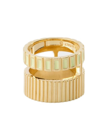 Ivi Slot Ring - Egg Shell - Or In Yellow