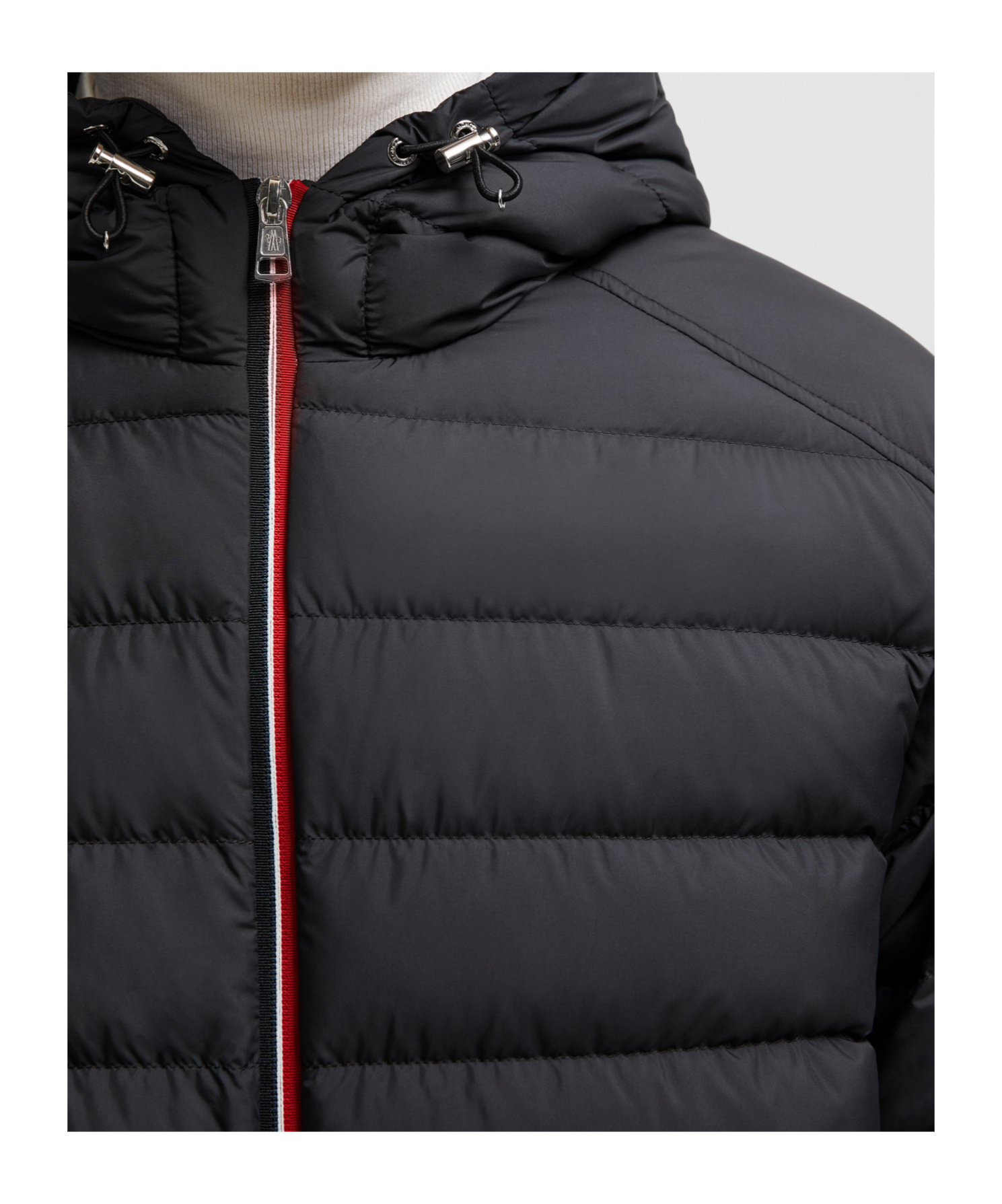 Moncler Zip-up Padded Jacket In Black