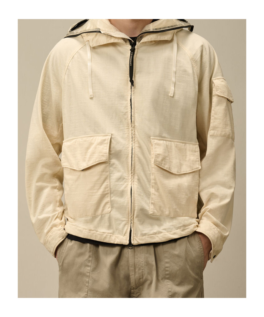 C.p. Company C.p.company Ivory Nylon Explorer Jacket In Neutral
