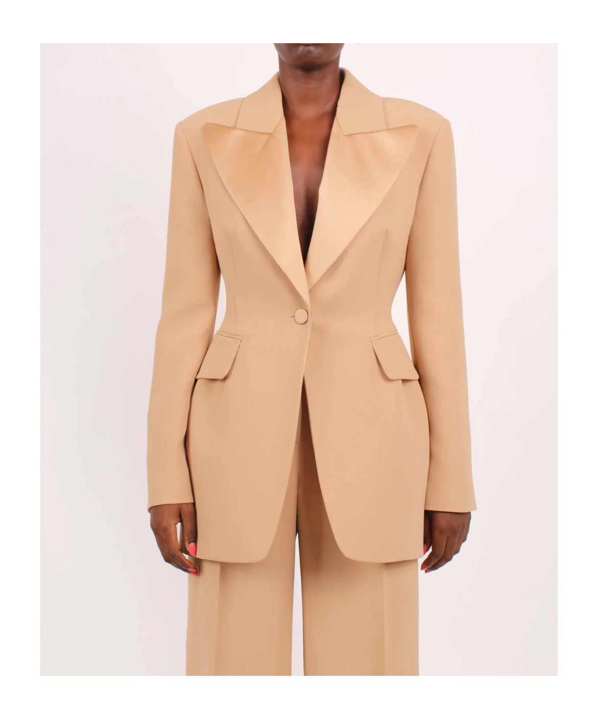 Ermanno Scervino Single-breasted Jacket In Nude