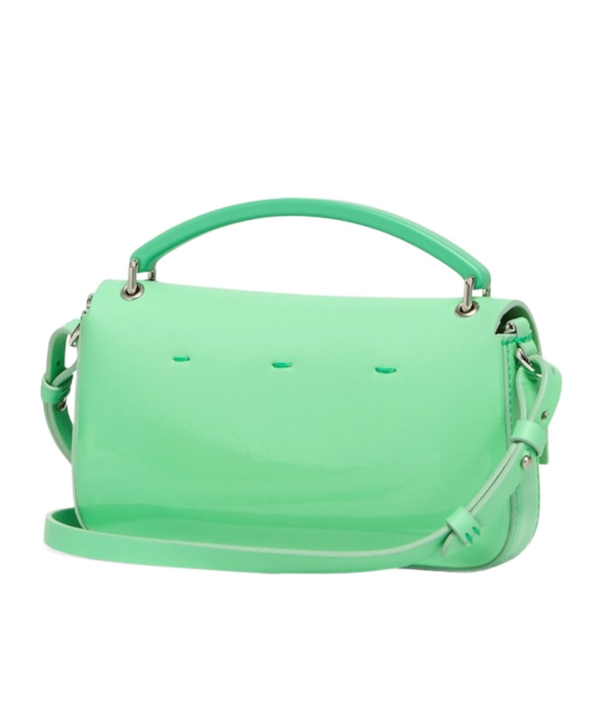 Shop Fendi Green Patent Leather Pouch