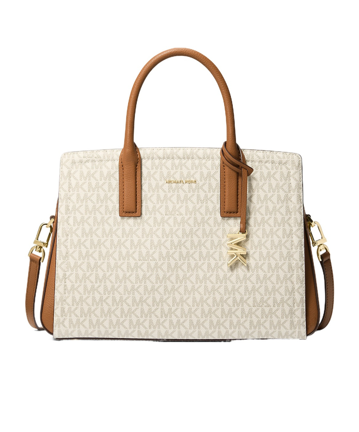 MICHAEL MICHAEL KORS LAILA MEDIUM SIGNATURE LOGO SATCHEL