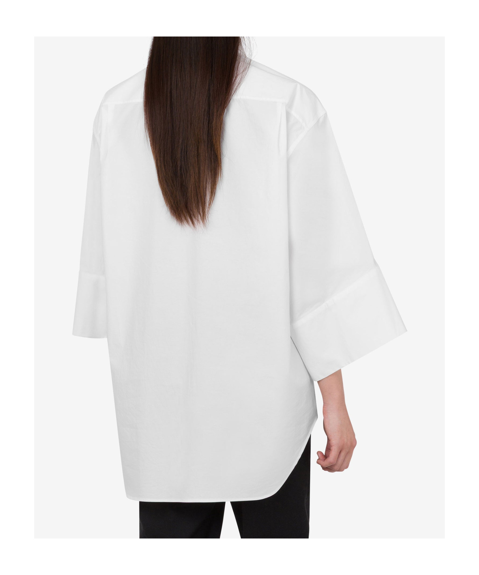 Moschino Stylish Top Featuring Wide Sleeves And Collar In White