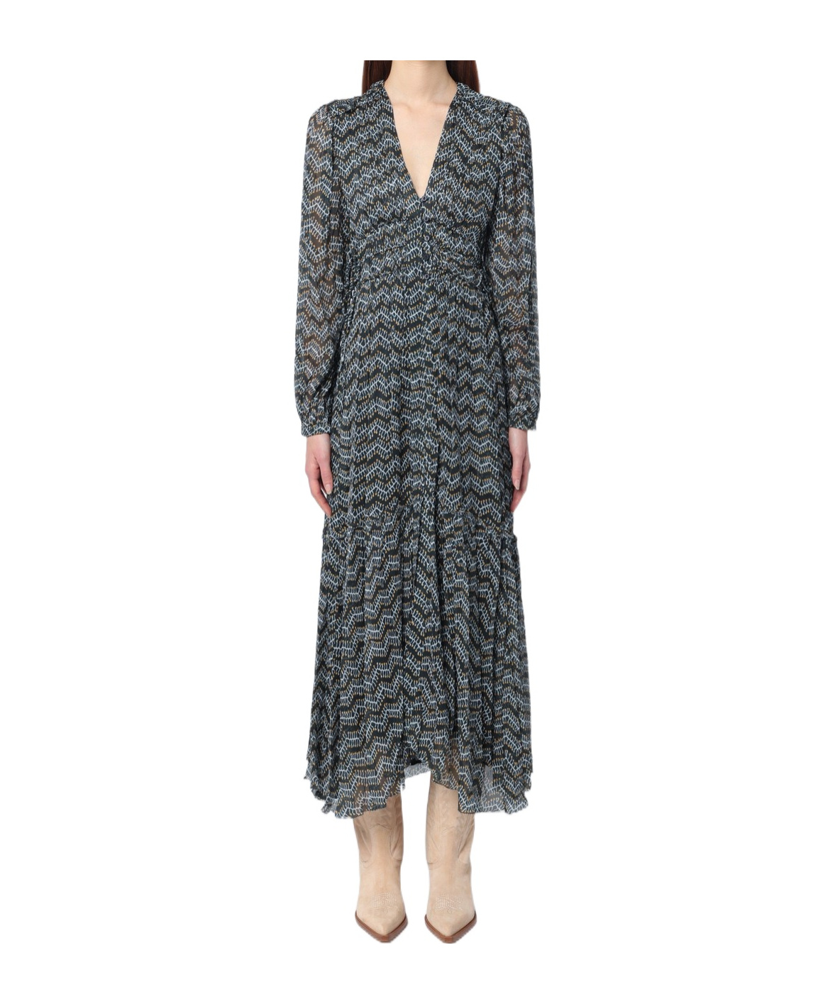 ISABEL MARANT ÉTOILE ISABEL MARANT ÉTOILE AMARA V-NECK MAXI DRESS