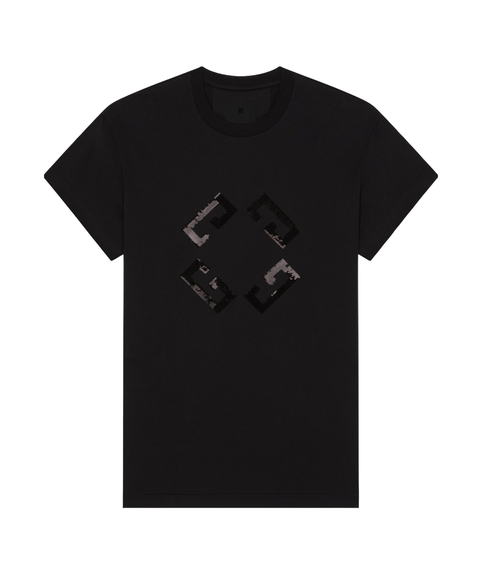 Givenchy Monogram 72 T-shirt In Cotton And Sequins In Black