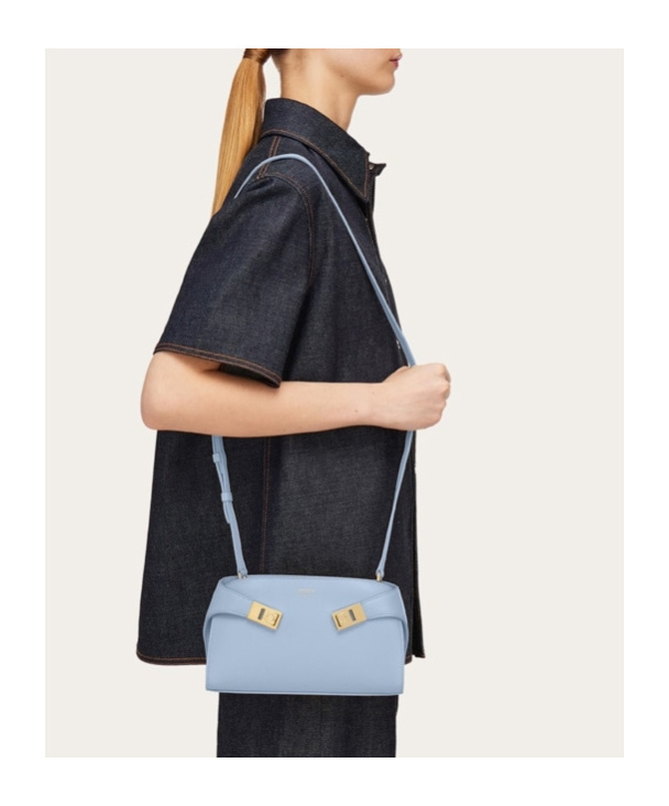 Ferragamo Mini Hug Cross Body Bag In Blue