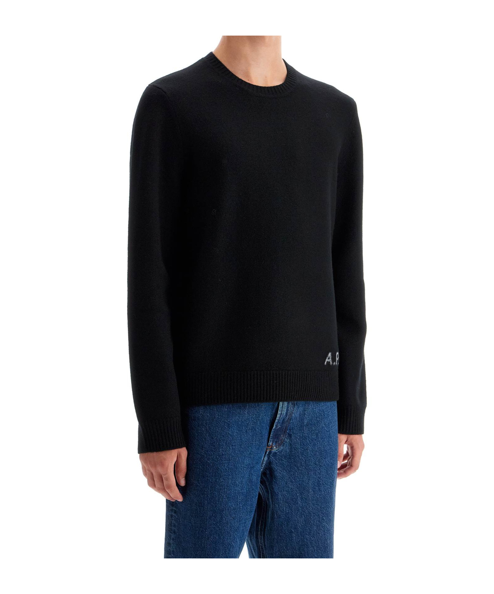 A.p.c. A. P.c. Classic Pullover Sweater For Men In Black