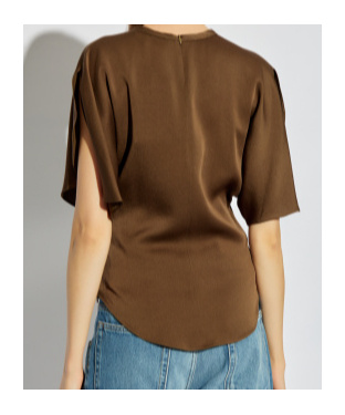 Isabel Marant Karlit Short-sleeved Top In Brown