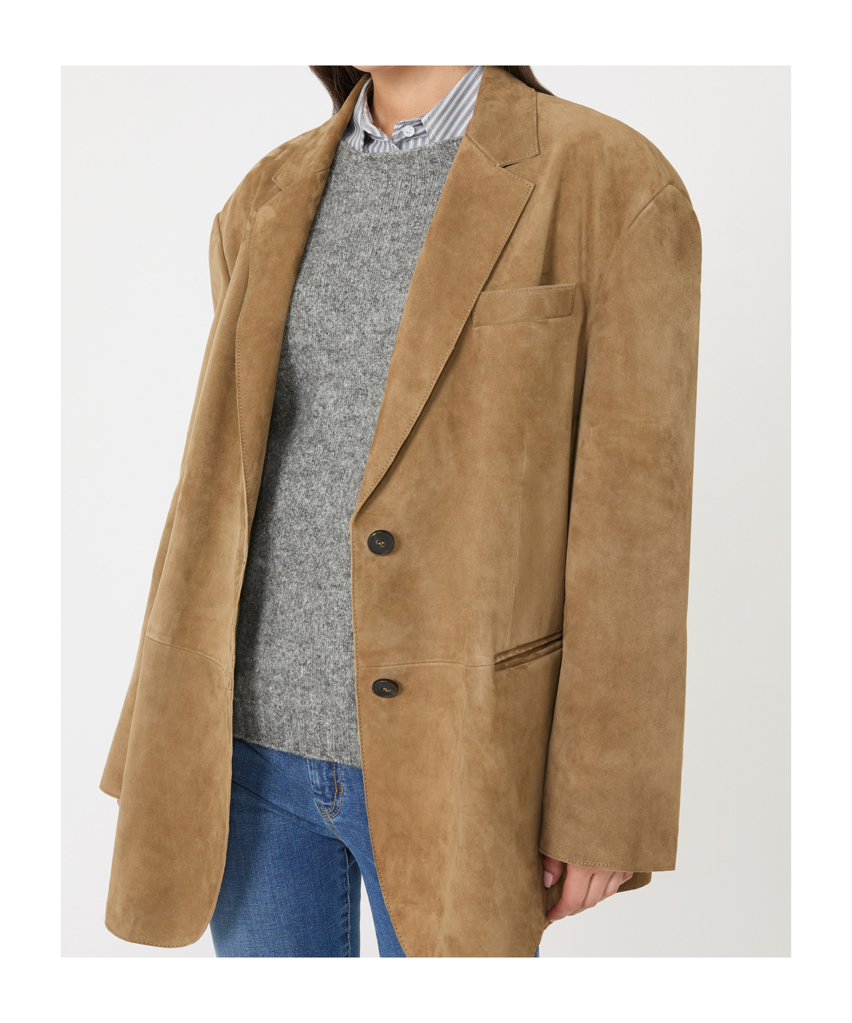 Weekend Max Mara Suede Single-breasted Blazer