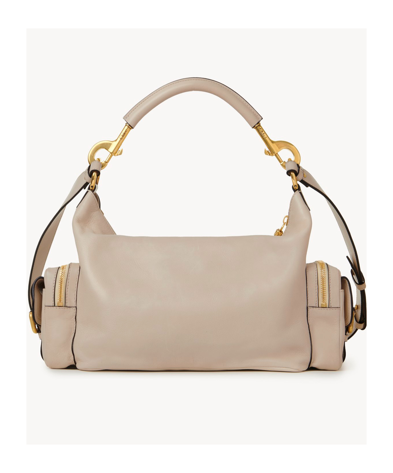 Chloé Camera Bag Medium In Natural Shiny Calfskin In Nude