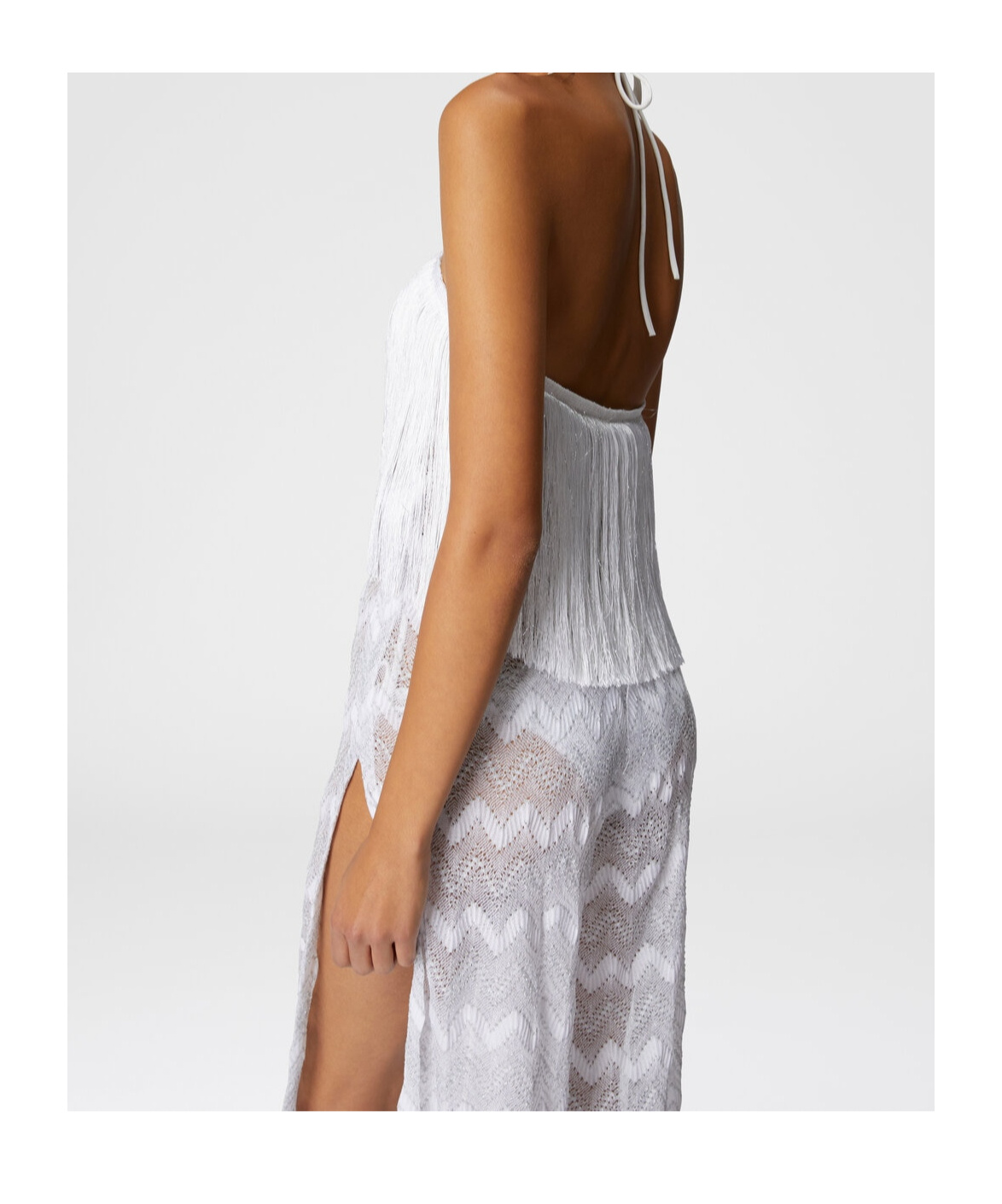 Shop Missoni Zigzag Lamé Jumpsuit In White